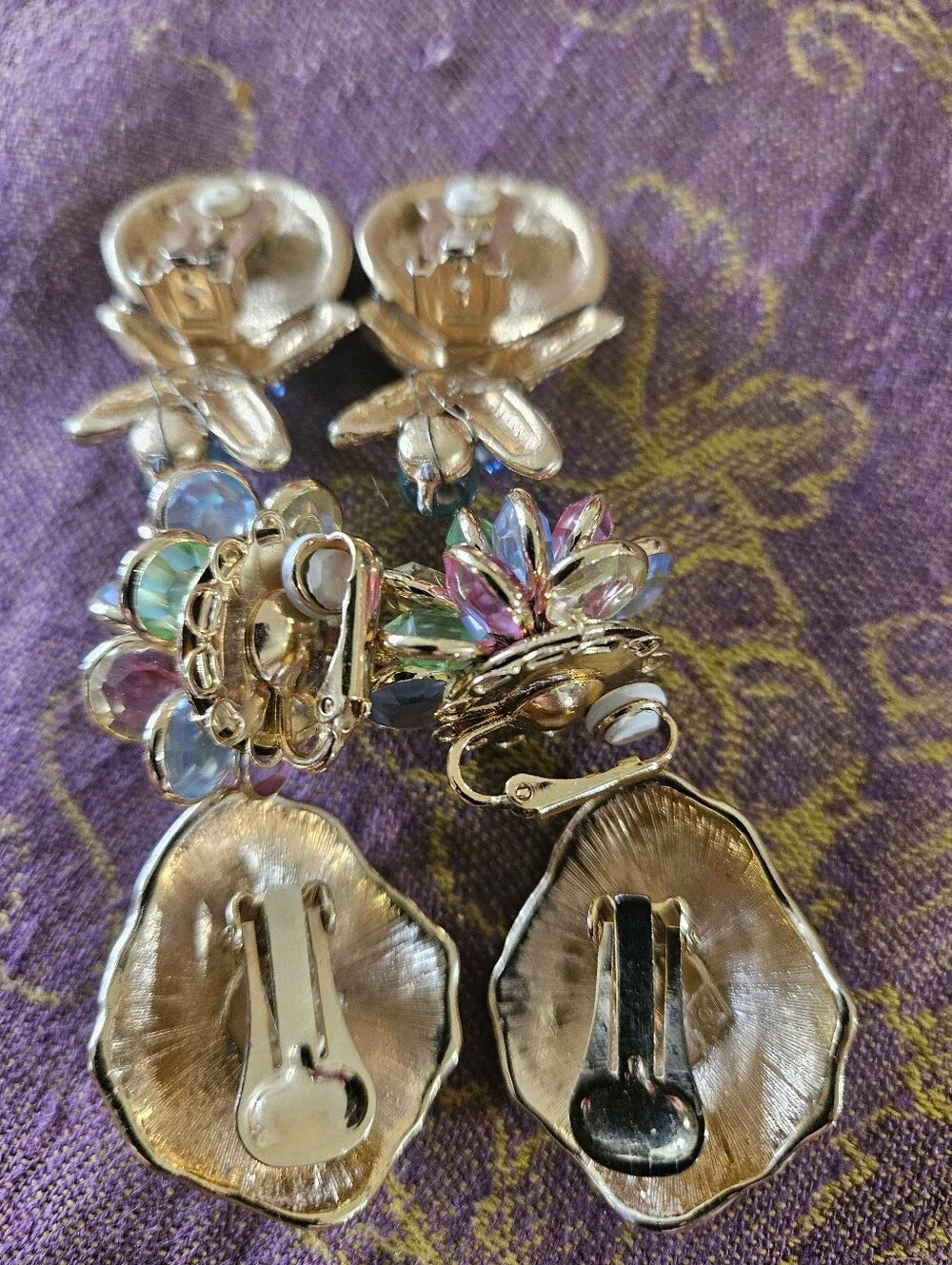 Vintage 80s Clip ON Earrings Set in Multiple Colors 12pair